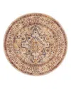 Kenneth Mink Taza Heriz Round Rug, 5' X 5' In Beige