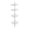 Kenney 4-tier Spring Tension Corner Pole Shower Caddy In Silver