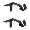 Kenney 5/8" Fast Fit No Measure 2-pc. Curtain Rod Brackets In Brown