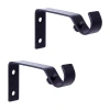 Kenney 5/8" Fixed 2-pc. Curtain Rod Brackets In Black