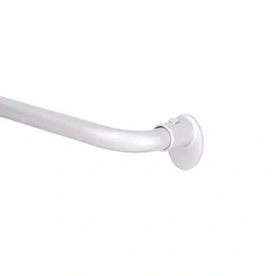 Kenney Adjustable 0.63" Single Curtain Rod In Silver