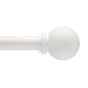 Kenney Alanis Ball 5/8 In Adjustable Curtain Rod In White