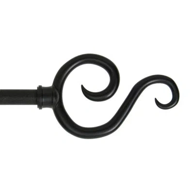 Kenney Andover Scroll Hook 5/8" Black Adjustable 0.625''