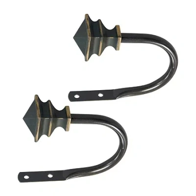 Kenney Arts & Crafts Square End 2-pc. Curtain Holdback In Brown