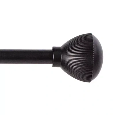 Kenney August 5/8 In Adjustable Curtain Rod In Black