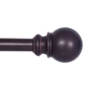 Kenney Bryce Ball 3/4 In Adjustable Curtain Rod In Brown