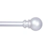 Kenney Bryce Ball 3/4 In Adjustable Curtain Rod In Silver