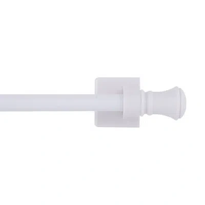 Kenney Cameron 7/16" Adjustable Multi-use Magnetic Drapery Rod, 16-28" In White