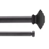 Kenney Cayman Double Curtain Rod In Black