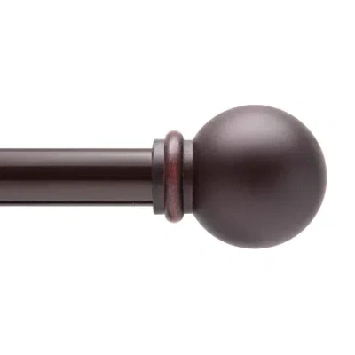 Kenney Chelsea 5/8 In Adjustable Curtain Rod In Brown