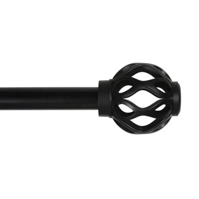 Kenney Claremont  Ashford 1" Premium Decorative Window Curtain Rod In Matte Black