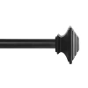 Kenney Claremont Misson 1 In Adjustable Curtain Rod In Black