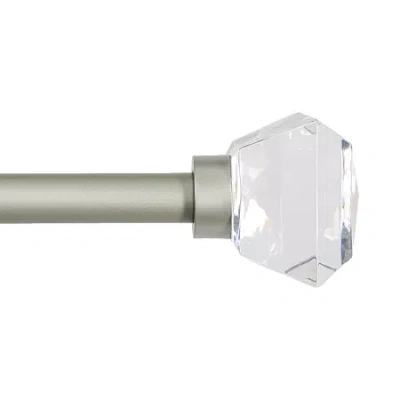 Kenney Clarissa 1 In Adjustable Curtain Rod In Silver
