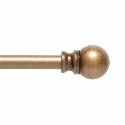 Kenney Davenport Petite Ball 1/2 In Adjustable Curtain Rod In Black