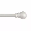 Kenney Davenport Petite Ball 1/2 In Adjustable Curtain Rod In Silver