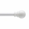 Kenney Davenport Petite Ball 1/2 In Adjustable Curtain Rod In White