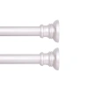 Kenney Easy Install Collection Fast Fit No Tools Nicholas 2-pack 5/8 In Tension Curtain Rod In Silver