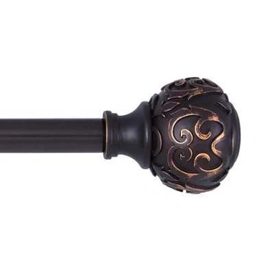 Kenney Fast Fit Easy Install Carey Curtain Rod In Brown