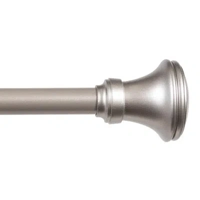 Kenney Fast Fit No Measure Vance 5/8" Curtain Rod, Polished Pewter