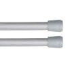 Kenney Fast Fit No Tools 2 Pack 7/16 In Tension Curtain Rod In Gray