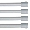 Kenney Fast Fit No Tools 4 Pack 7/16 In Tension Curtain Rod In Gray