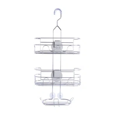 Kenney Freestanding Steel Shower Caddy In Chrome