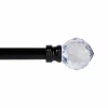 Kenney Harris 1/2 In Adjustable Curtain Rod In Black