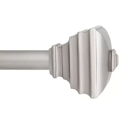 Kenney Jayden Square 3/4 In Adjustable Curtain Rod In Gray