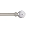 Kenney Jillian Petite Marble Ball 1/2 In Adjustable Curtain Rod In White
