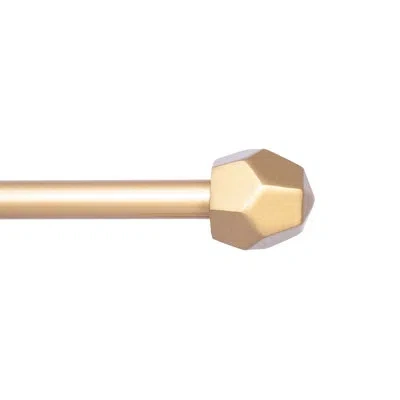 Kenney Kingstown Burnished Adjustable 0.5" Single Curtain Rod In Burnished Brass