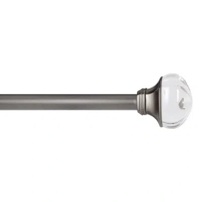 Kenney Kingstown Grayson 1/2" Pewter Double Curtain Rod