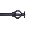 Kenney Kinsley Scroll 3/4 In Adjustable Curtain Rod In Black