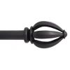 Kenney Lucas Openwork 3/4 In Adjustable Curtain Rod In Black