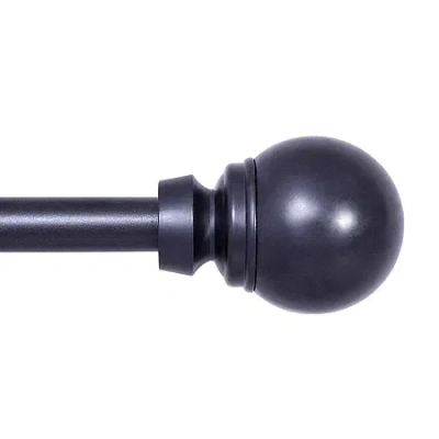 Kenney Mae Ball 5/8 In Adjustable Curtain Rod In Black