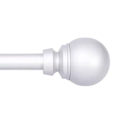 Kenney Mae Ball 5/8 In Adjustable Curtain Rod In Silver