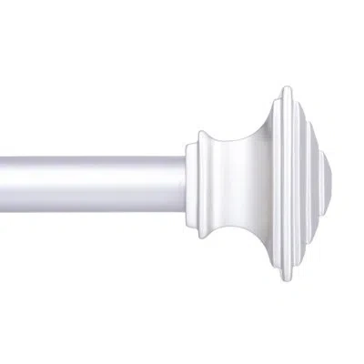 Kenney Manchester Mission 3/4" Standard Decorative Window Curtain Rod, Satin Nickel