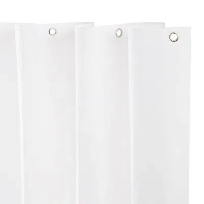 Kenney Medium Weight Extra Long Peva Shower Curtain Liner In White