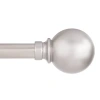 Kenney Mercer Ball 3/4 In Adjustable Curtain Rod In Silver