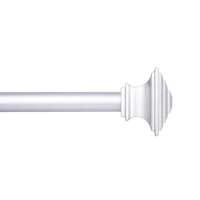 Kenney Mission Square 3/4 In Adjustable Curtain Rod In Silver
