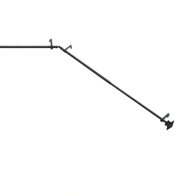 Kenney Mission Square Bay Window Rod In Black