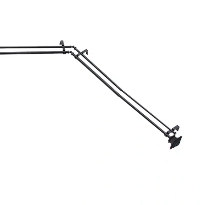 Kenney Mission Square Double Bay Window Rod In Black