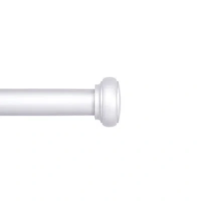 Kenney Musa Weaver 1" Standard Decorative Curtain Rod Adjustable 1" Single Curtain Rod In Satin Nickel