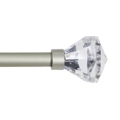 Kenney Nadia 1 In Adjustable Curtain Rod In Silver