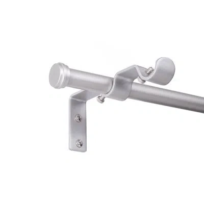 Kenney Newport Adjustable 42" To 120" 0.63" Double Curtain Rod In Nickel