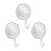 Kenney Plastic Suction Cup Towel Hooks In White