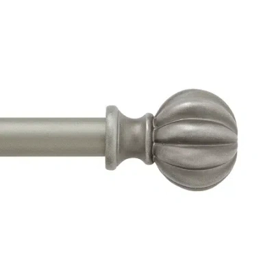 Kenney Rachel 5/8 In Adjustable Curtain Rod In Silver