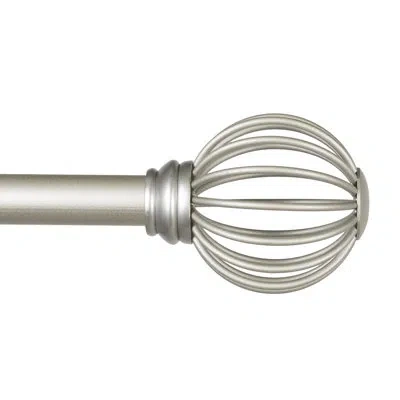 Kenney Richmond  Jax 5/8" Standard Decorative Window Curtain Rod In Brushed Nickel