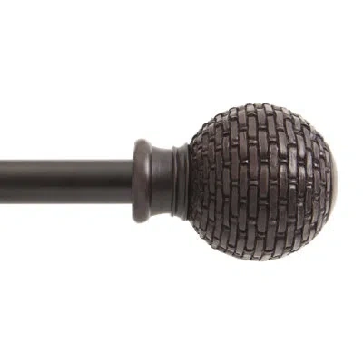 Kenney Richmond Weathered Brown Adjustable 0.625" Single Curtain Rod