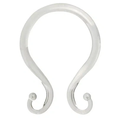Kenney Rust-proof Plastic Shower Curtain Double Hooks In Clear