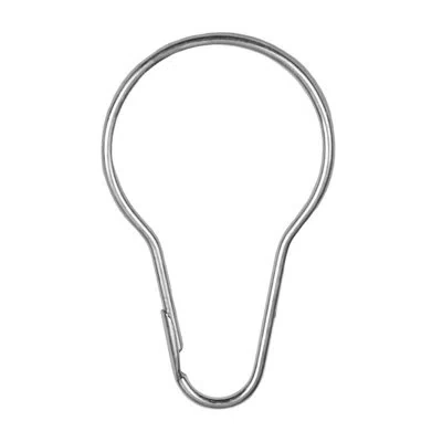 Kenney Rust-resistant Metal Shower Curtain Rings, Chrome In Silver